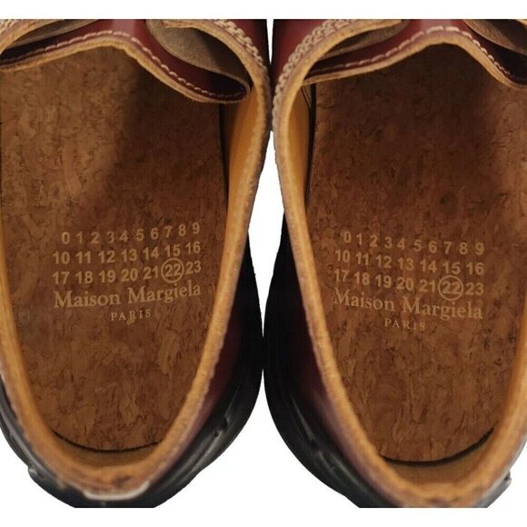 MM6 Maison Margiela Chunky Oxfords 35 US 5 Women's Burgundy New - Picture 8 of 14